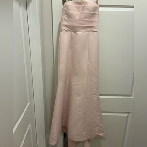 Amsale Blush Strapless Gown